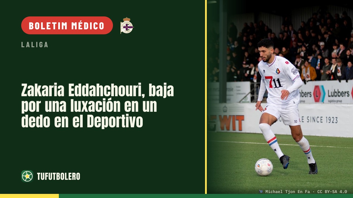 Zakaria Eddahchouri desfalca o Deportivo: luxação no dedo
