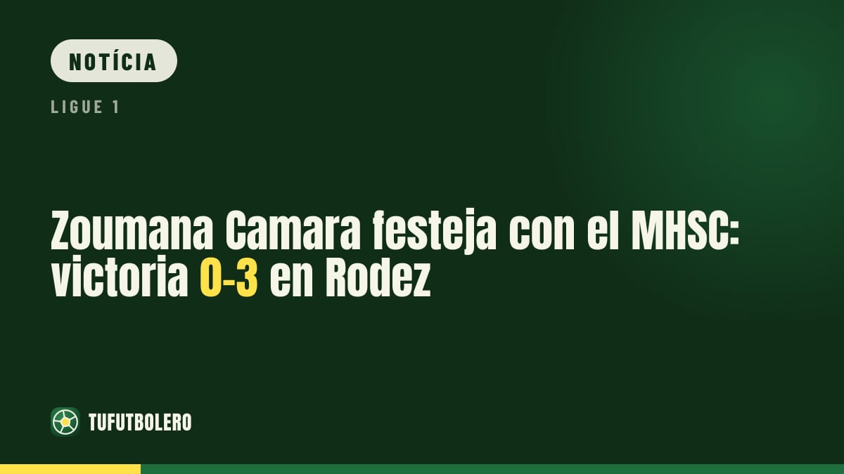 Zoumana Camara comemora: MHSC vence Rodez por 0-3